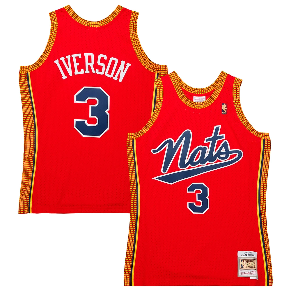 Maillot Swingman Mitchell & Ness Allen Iverson rouge Philadelphia 76ers 2004/05 Hardwood Classics pour hommes