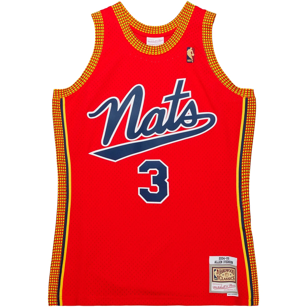 Maillot Swingman Mitchell & Ness Allen Iverson rouge Philadelphia 76ers 2004/05 Hardwood Classics pour hommes