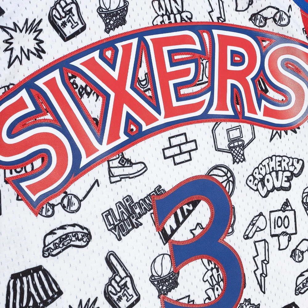 Men's Mitchell & Ness Allen Iverson White Philadelphia 76ers 1996/97 Swingman Jersey