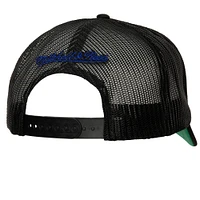 Mitchell & Ness pour homme Philadelphia 76ers noir Hardwood Classics Gold Leaf Mesh Trucker Snapback Hat