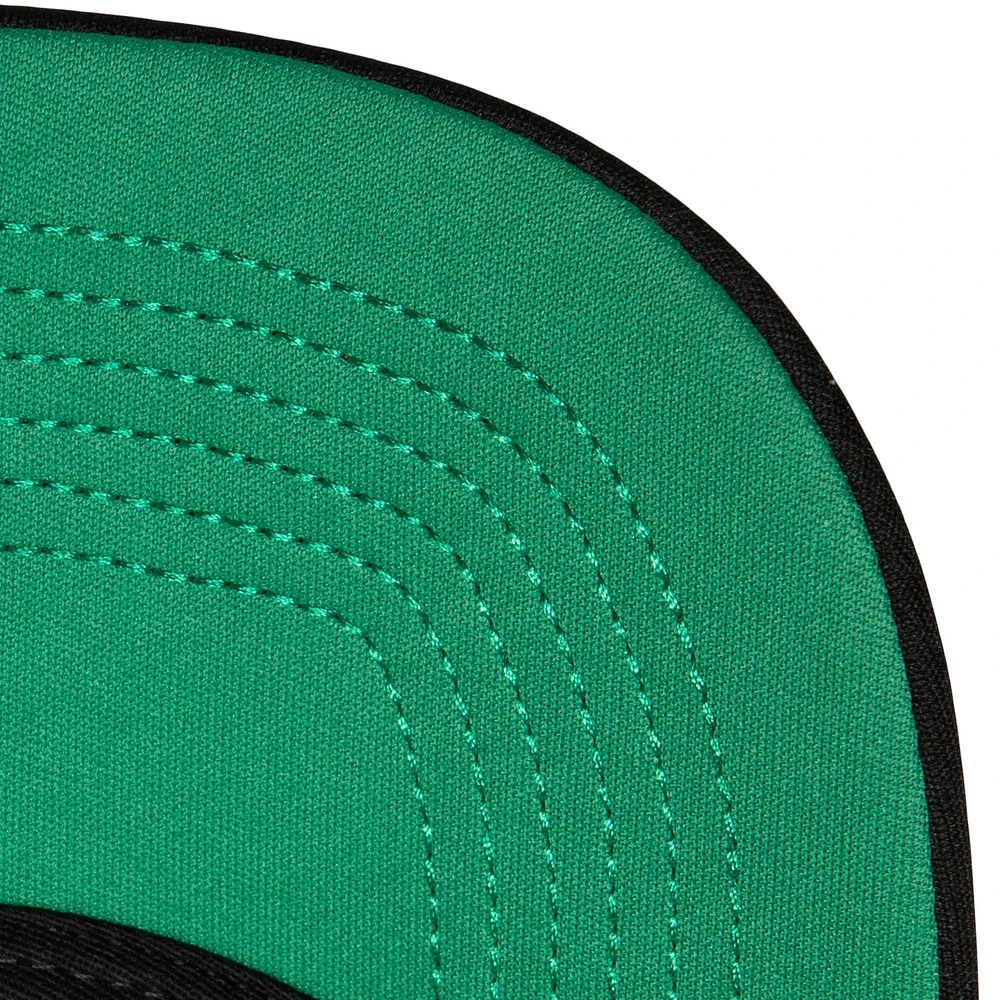 Mitchell & Ness pour homme Philadelphia 76ers noir Hardwood Classics Gold Leaf Mesh Trucker Snapback Hat
