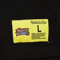 Men's Mitchell & Ness Black Philadelphia 76ers Hardwood Classics Neon Nights Premium T-Shirt