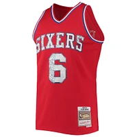 Men's Mitchell & Ness Julius Erving Red Philadelphia 76ers 1982/83 Hardwood Classics NBA 75th Anniversary Diamond Swingman Jersey