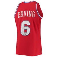 Men's Mitchell & Ness Julius Erving Red Philadelphia 76ers 1982/83 Hardwood Classics NBA 75th Anniversary Diamond Swingman Jersey
