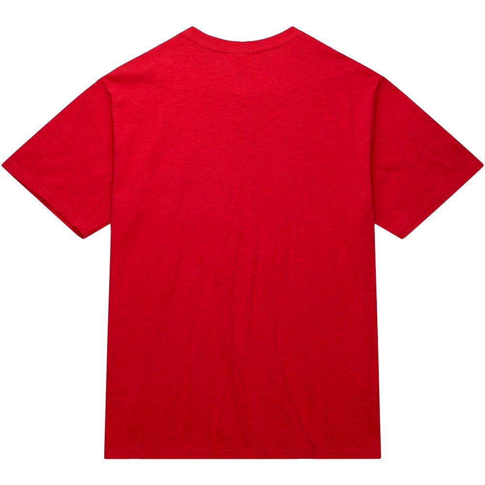 Men's Mitchell & Ness Red Philadelphia 76ers Hardwood Classics Legendary Slub T-Shirt