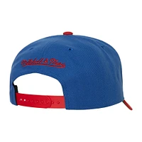 Men's Mitchell & Ness Royal/Red Philadelphia 76ers Soul XL Logo Pro Crown Snapback Hat