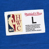 Men's Mitchell & Ness Royal Philadelphia 76ers Hardwood Classics Felt Applique Slub T-Shirt