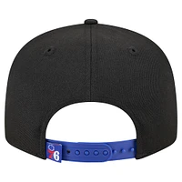 Men's New Era Black/Royal Philadelphia 76ers Sport Night Splatter 2-Tone 9FIFTY Snapback Hat