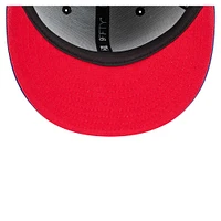 Men's New Era Black/Royal Philadelphia 76ers Sport Night Splatter 2-Tone 9FIFTY Snapback Hat