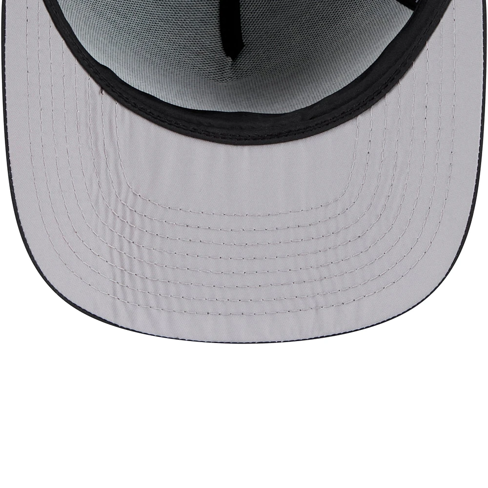 Men's New Era Black Philadelphia 76ers Vented 9FIFTY A-Frame Snapback Hat