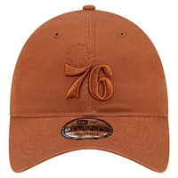 Men's New Era Brown Philadelphia 76ers Colorpack Tonal 9TWENTY Adjustable Hat