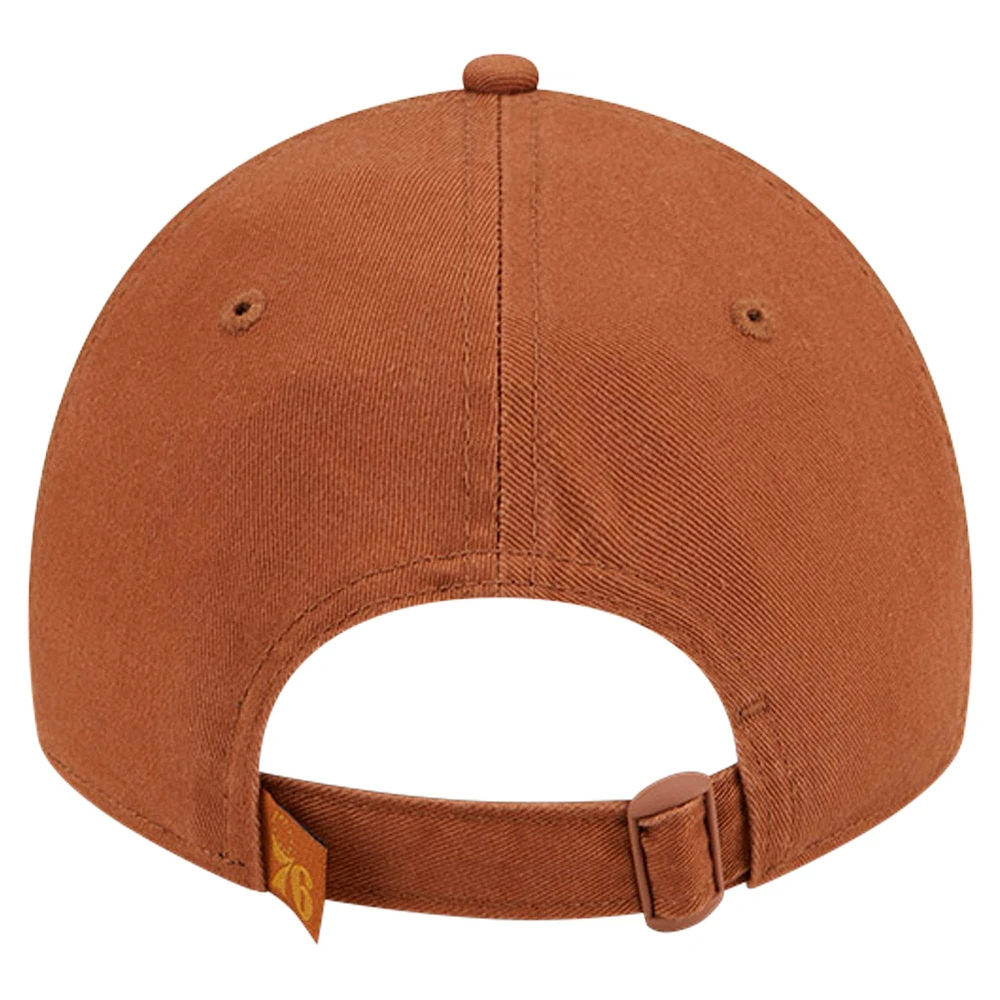 Men's New Era Brown Philadelphia 76ers Colorpack Tonal 9TWENTY Adjustable Hat