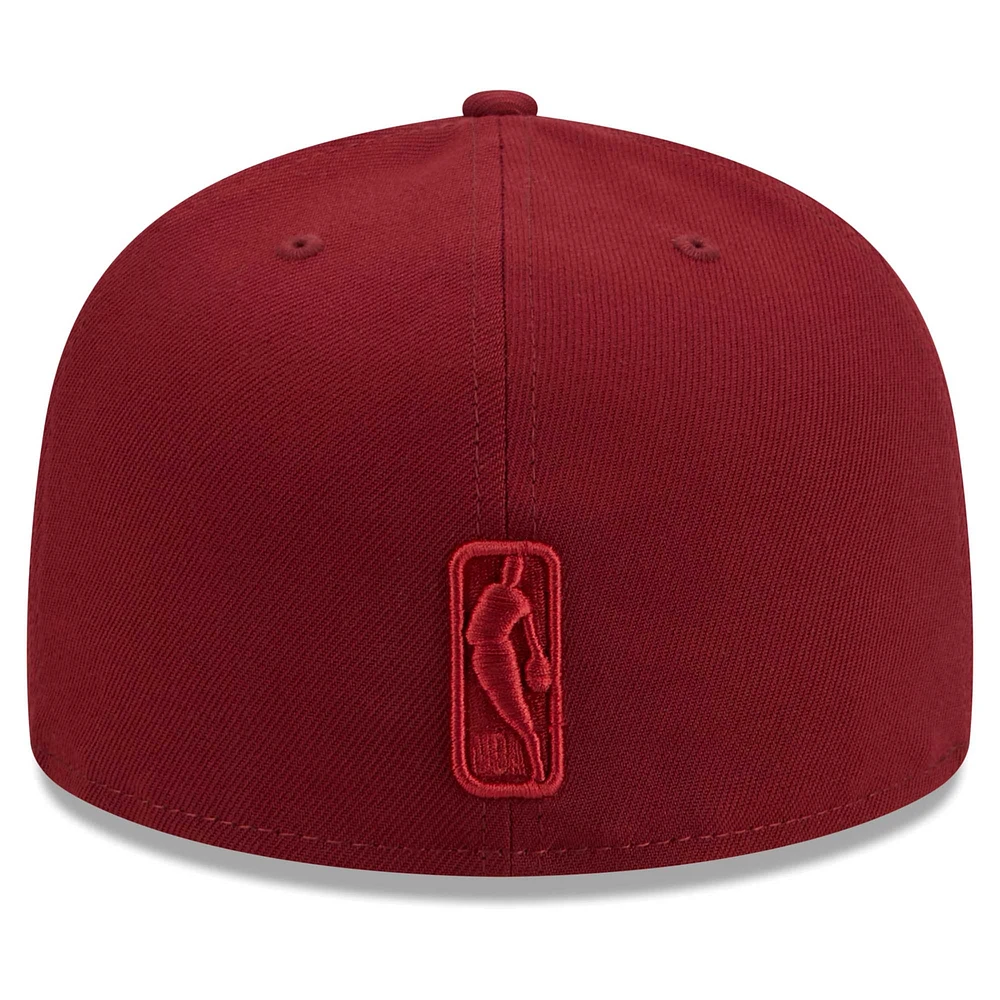 Casquette ajustée New Era Crimson Philadelphia 76ers Color Pack 59FIFTY pour homme