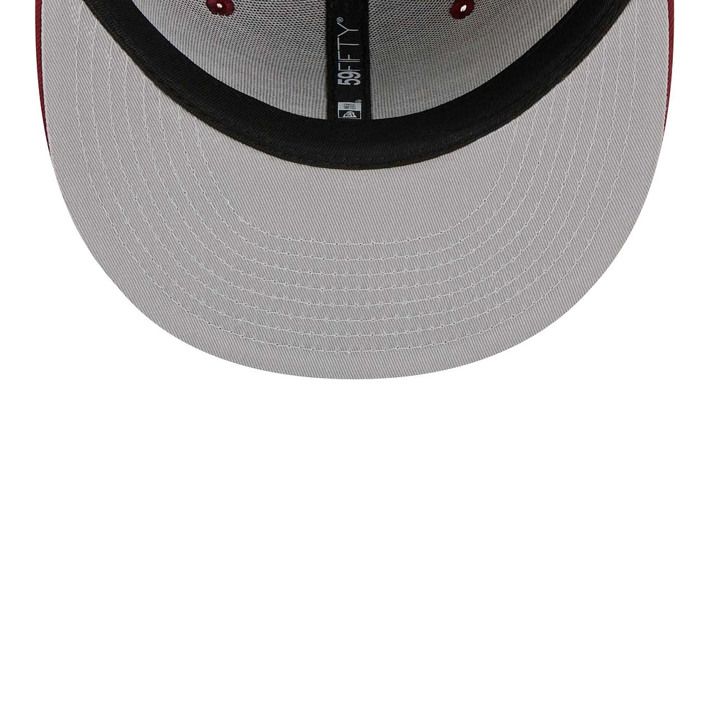 Casquette ajustée New Era Crimson Philadelphia 76ers Color Pack 59FIFTY pour homme