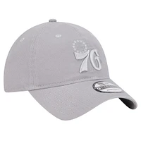Men's New Era Gray Philadelphia 76ers Tonal 9TWENTY Adjustable Hat