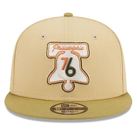 Men's New Era Khaki/Tan Philadelphia 76ers Green Collection Repreve 9FIFTY Snapback Hat