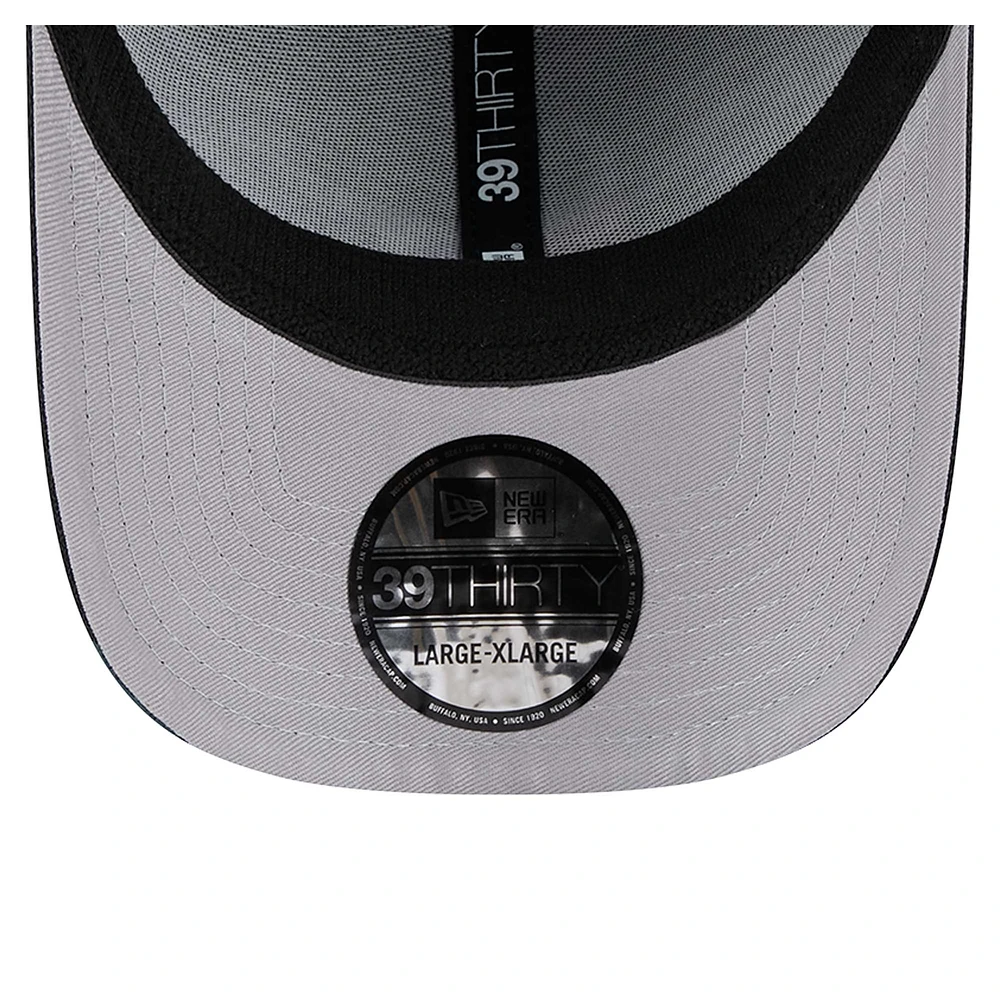 Men's New Era Royal/Black Philadelphia 76ers Sport Night Visor Hit 39THIRTY Flex Hat
