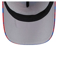 Men's New Era Royal/Red Philadelphia 76ers Tip Off A-Frame Trucker 9FORTY Adjustable Hat