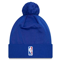 Men's New Era  Royal Philadelphia 76ers 2023 NBA Draft Cuffed Knit Hat with Pom