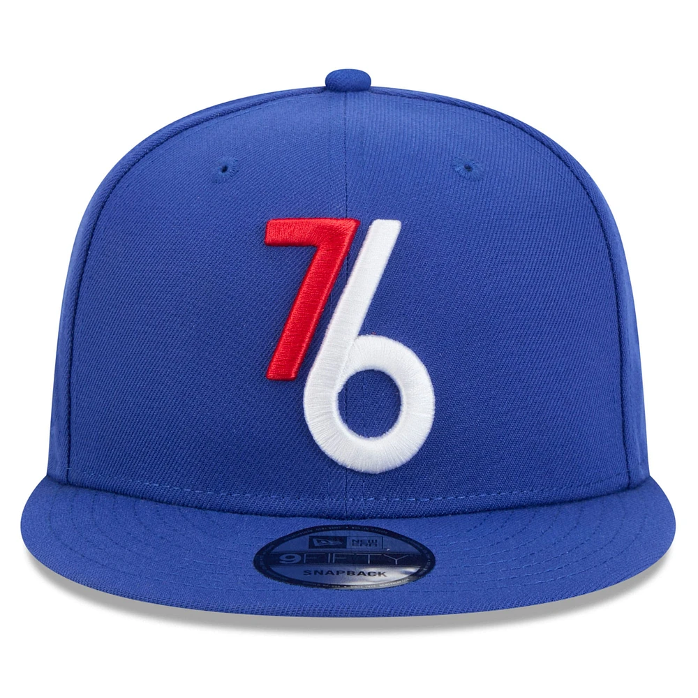 Men's New Era  Royal Philadelphia 76ers 2024/25 City Edition Alternate 9FIFTY Snapback Hat
