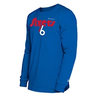 Men's New Era  Royal Philadelphia 76ers 2024/25 City Edition Long Sleeve T-Shirt