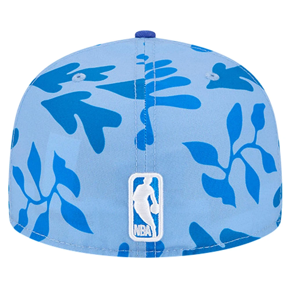 Casquette ajustée 59FIFTY bicolore Royal Philadelphia 76ers Palm Fronds New Era pour homme