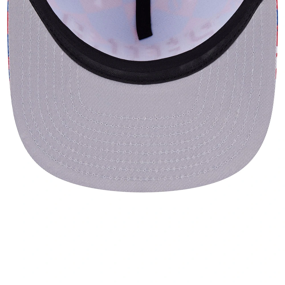 Men's New Era Royal Philadelphia 76ers Seeing Diamonds A-Frame Trucker 9FIFTY Snapback Hat