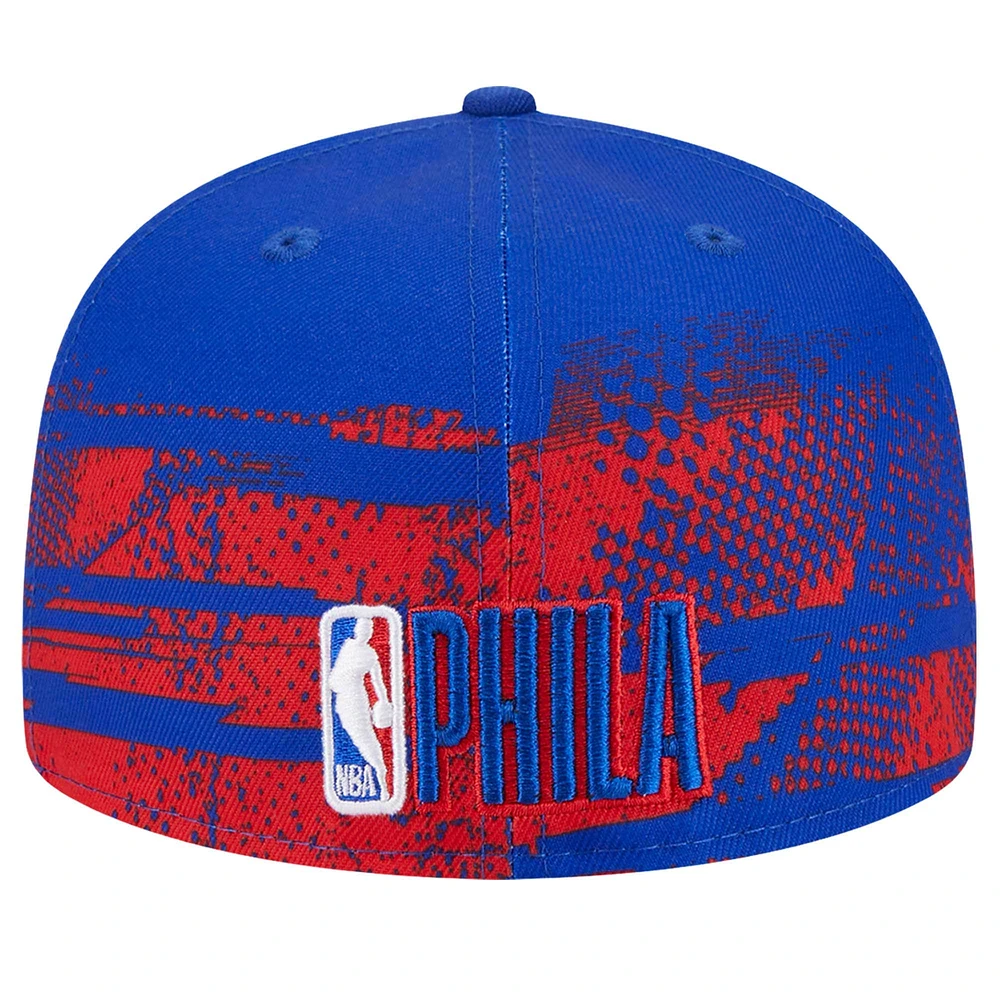 Men's New Era Royal Philadelphia 76ers Tip-Off 59FIFTY Fitted Hat
