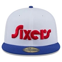 Men's New Era Silver/Royal Philadelphia 76ers 2024/25 City Edition 59FIFTY Fitted Hat