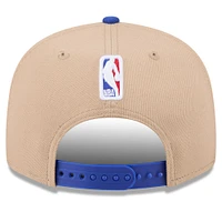 Men's New Era Tan/Royal Philadelphia 76ers 2024 NBA Draft 9FIFTY Snapback Hat