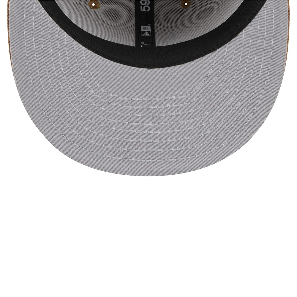 Men's New Era Tan Philadelphia 76ers 59FIFTY Fitted Hat