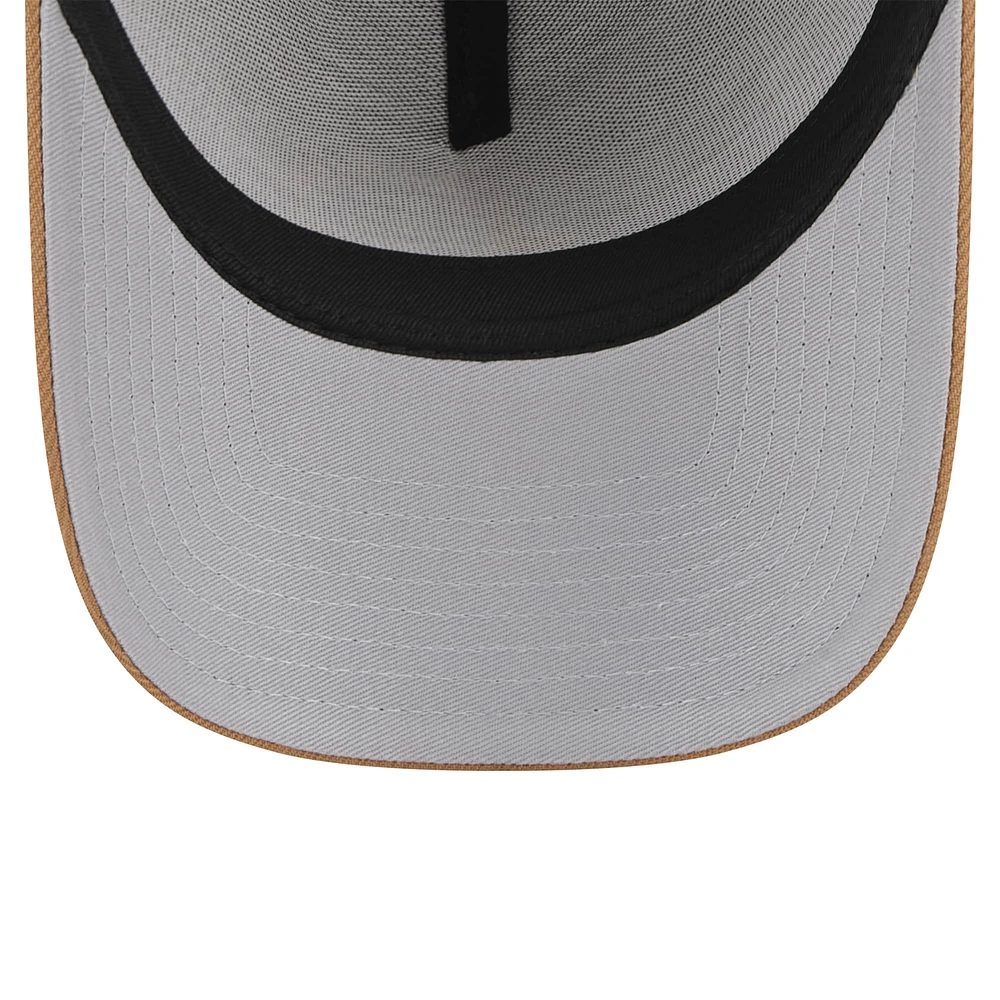 Men's New Era Tan Philadelphia 76ers 9FORTY A-Frame Trucker Adjustable Hat