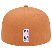 Men's New Era Tan Philadelphia 76ers Color Pack 59FIFTY Fitted Hat