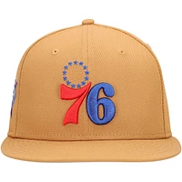 Men's New Era Tan Philadelphia 76ers Color Pack 9FIFTY Snapback Hat