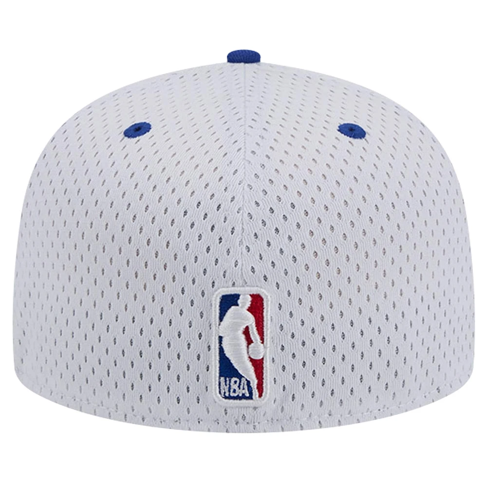 Men's New Era White/Royal Philadelphia 76ers Throwback 2Tone 59FIFTY Fitted Hat