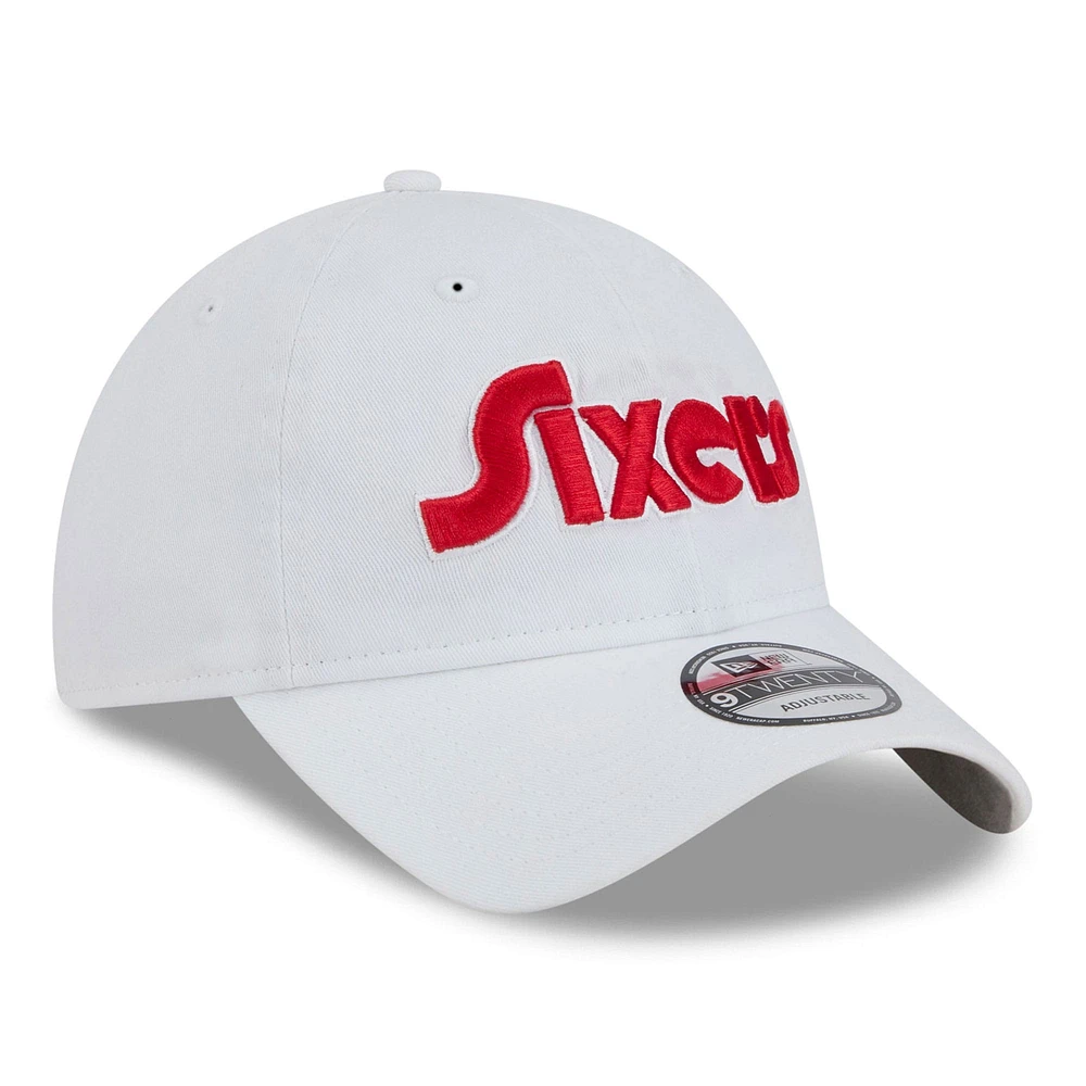 Men's New Era  White Philadelphia 76ers 2024/25 City Edition 9TWENTY Adjustable Hat