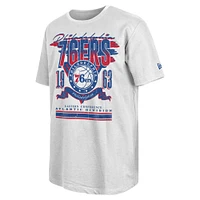 Men's New Era White Philadelphia 76ers Sport Classics Oversized T-Shirt