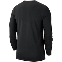 Men's Nike Black Philadelphia 76ers Courtside Chrome Long Sleeve T-Shirt
