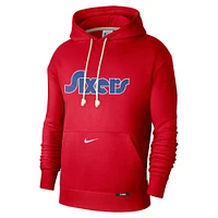 Men's Nike Red Philadelphia 76ers 2024/25 City Edition Courtside Standard Issue Pullover Hoodie