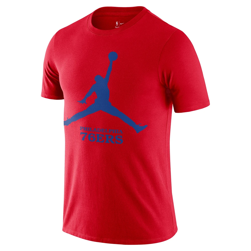 Men's Nike Red Philadelphia 76ers Essential Jumpman T-Shirt