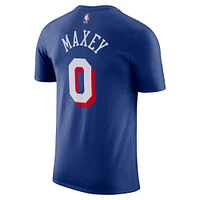Men's Nike Tyrese Maxey Royal Philadelphia 76ers Icon Edition Name & Number T-Shirt