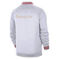 Men's Nike White Philadelphia 76ers 2024/25 City Edition Authentic Showtime Performance Full-Zip Jacket