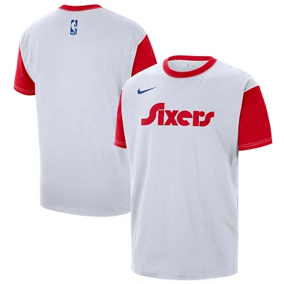 T-shirt Nike blanc Philadelphia 76ers 2024/25 City Edition Courtside Color Block pour homme