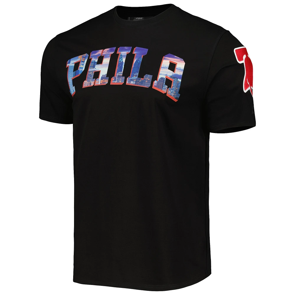 Men's Pro Standard Black Philadelphia 76ers City Scape T-Shirt