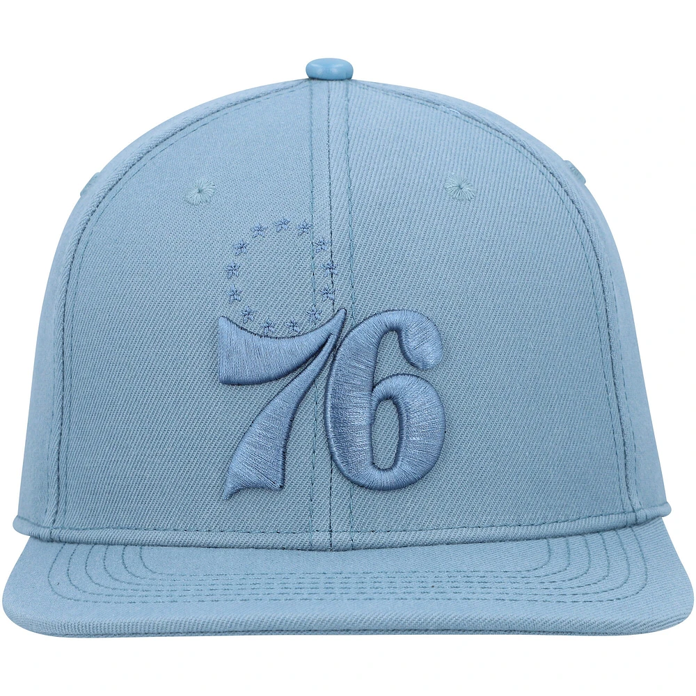 Men's Pro Standard Blue Philadelphia 76ers Tonal Snapback Hat