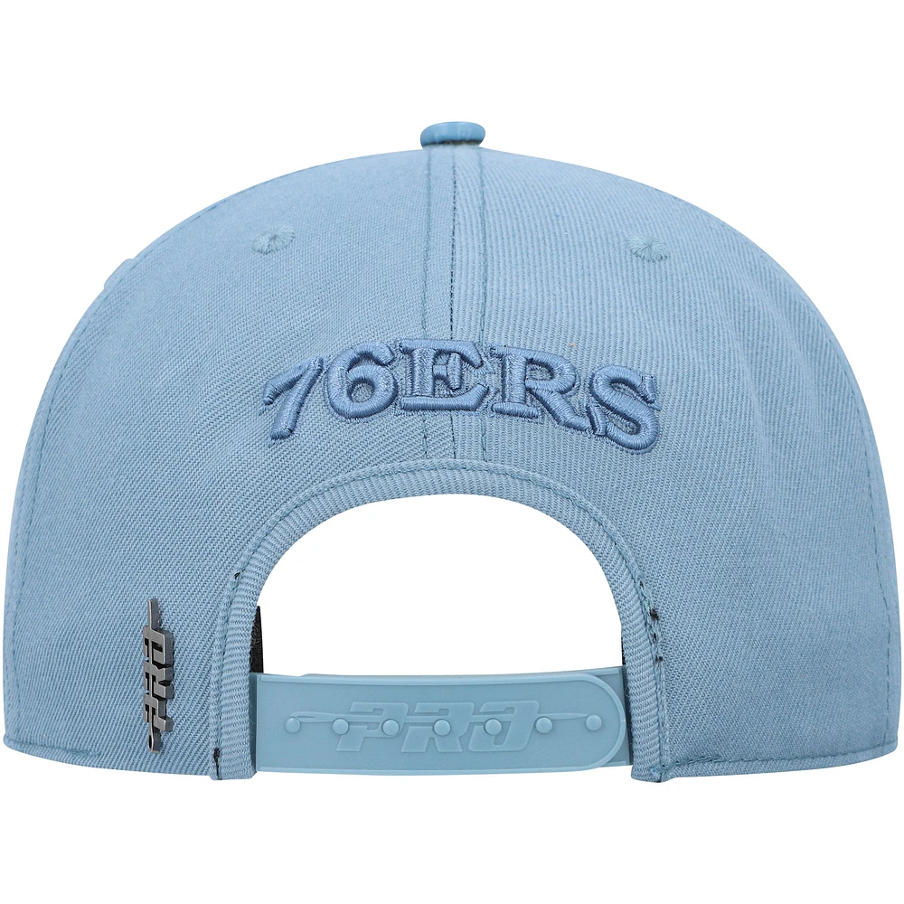Men's Pro Standard Blue Philadelphia 76ers Tonal Snapback Hat