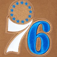 Men's Pro Standard Brown Philadelphia 76ers Paint the City Drop Shoulder Pullover Hoodie