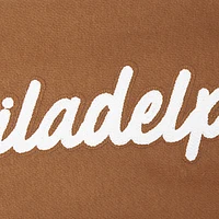 Men's Pro Standard Brown Philadelphia 76ers Paint the City Drop Shoulder Pullover Hoodie