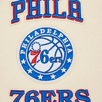 Men's Pro Standard Cream Philadelphia 76ers Retro Classic Varsity Full-Zip Jacket