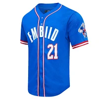 Men's Pro Standard Joel Embiid Royal Philadelphia 76ers Capsule Player Baseball Button-Up Shirt
